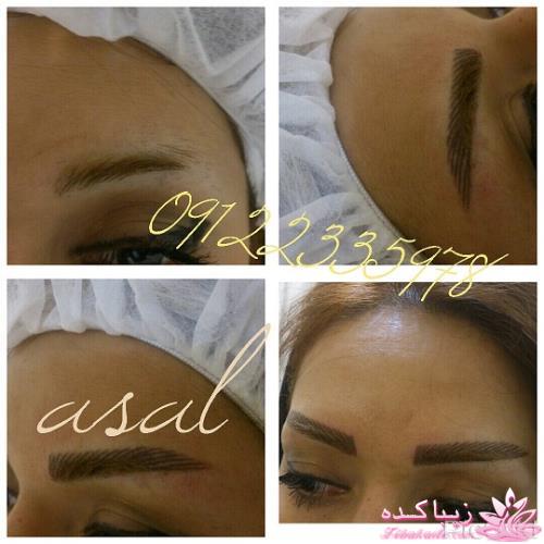 هاشور ابرو - میکروپیگمنتیشن - عسل